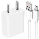 18W Charger for LG G3 (CDMA) Charger Original Mobile Wall Charger Fast Charging Android Smartphone Qualcomm 3.0 Charger Hi Speed Rapid Fast Charger with 1.2m Micro Cable - (White, SE.I2)