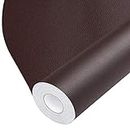 BSZHTECH Leather Repair Tape, Self-Adhesive Leather Repair Patch for Couch Furniture Sofas Car Seats, Advanced PU Vinyl Leather Repair Kit (Dark Brown, 17X79 inch)