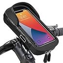Vitalismo Bike Phone Holder Waterproof - Phone Holder for Bike 360° Rotation, Cycling Handlebar Bag, Motorbike Mount for iPhone 15Pro Max/14Pro/14/13/11/X/8 Samsung LG Cellphones up to 7''
