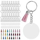 Acrylic Circles Keychain, Easy Operation Complete Tools DIY Keychain for DIY Craft for Gifts