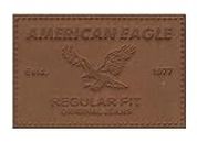 American Eagle Regular Fit Embossed Leather Patch Logo, 7.5cm x 5cm for Jeans, Jackets, Caps, Bags etc. Fashions Imported from Malaysia. (Code: LP-1)
