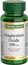 Nature's Bounty Magnesium Oxide 500mg Pills, Helps Maintain Proper Muscle Function, 100 Tablets