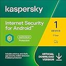 Kaspersky Internet Security for Android Mobile Latest Version- 1 Device, 1 Year (Code emailed in 1 Hour - No CD)