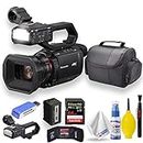 Panasonic HC-X2000 UHD 4K 3G-SDI/HDMI Pro Camcorder with 24x Zoom W/Soft Case + Sandisk Extreme Pro 64GB Card + Clean and Care Set + More - Starter Bundle