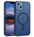 BENTOBEN for iPhone 13 Case/iPhone 14 Case, [Compatible with MagSafe] Translucent Matte Slim Shockproof Classic Hybrid Case, Magnetic Phone Case for iPhone 13/14 6.1", Blue