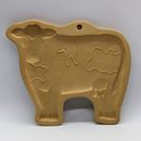 Retired 1986 Cow Brown Bag Cookie Art Stoneware Cookie Mold by Hill Design Inc.