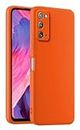 HULLIN Coque de Téléphone en Silicone Colorée, Adaptée à Samsung Galaxy Note20 (6.7") - Orange