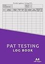 Pat Testing Log Book: Portable Appliance Testing Record Book | 120 Pages, A4 Size, 3000 Spaces, Tester Electrical Appliances Test for Small Business, Office, Schools, Workplace, Home, etc. - Purple
