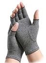 Arthritis Gloves Compression Joint Finger Pain Relief Hand Wrist Support Brace (Medium, Grey)