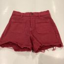 Madewell Shorts | Madewell Women’s High Rise Colored Denim Jean Shorts Size 25 | Color: Red | Size: 25