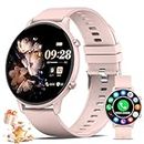 ZKCREATION Smart Watch for Women (Answer/Make Calls), 1.39" Touchscreen Fitness Tracker with Sleep Monitor Heart Rate Monitor Pedometer, 100+ Sport Modes Waterproof Smartwatch for iOS, Android