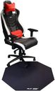 Gaming Stuhl Fußmatte glatt gleitend geräuschunterdrückend Schutzmatte - schwarz
