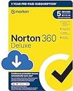 Norton 360 Deluxe 2024, Antivirus software for 5 Devices and 1-year subscription with automatic renewal, Includes Secure VPN and Password Manager, PC/Mac/iOS/Android, Activation Code by email