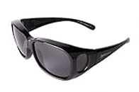Rapid Eyewear SOVRAOCCHIALI DA SOLE per copra occhiali vista: neri: per uomo e donna: polarizzati. Medio - grande. Per la guida, il ciclismo, la pesca e sport
