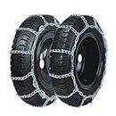 Truck, Bus, Wear-Resistant Tires Manganese Steel Snow Chains Set of 2 Snow Chains for Car, Tires Tire Traction Chain Anti-Skid Snow Tyre Chain 265-70-17(2228CAM)