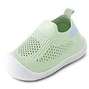 Kfnire Baby Shoes Infant Toddler First Walking Shoes Sneaker Baby Girl Sock Shoes Breathable Mesh Lightweight Infant Newborn Prewalker Crib Shoes Anti-Slip with Anti-Skid Rubber Sole Green