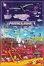 HSA TV Celebrity Minecraft Video Game Matte Finish Vintage Paper Print Poster (HS-5725, Multicolor, 12 x 18 inch)
