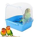 kathson Polyvinyl Chloride Parrot Bath Box Bird Cage Accessory Supplies Bathing Tub Bath For Pet Brids Canary Budgies Parrot (Random Color)