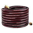 Y-ASQA Garden Water Hose 25 ft,Commercial Grade Rubber Lead-in Heavy Duty Hose 5/8 in Dia 25 Foot 150PSI Kink-Resistant Durable high Burst Strength Hoses