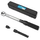 Awang Torque Wrench Set - 1/2-Inch Drive Click, Dual-Direction Adjustable, 25-220Nm
