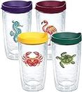 Tervis Tropical Animals Made in USA Double Walled Insulated Tumbler Travel Cup Keeps Drinks Cold & Hot, 16oz - 4pk, Assorted