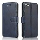 QLTYPRI iPhone 6 Plus iPhone 6S Plus Case Premium PU Leather Simple Wallet Case TPU Bumper [Card Slots] [Hidden Kickstand] [Magnetic Adsorption] Shockproof Flip Cover for Apple iPhone 6P iPhone 6SP - Blue