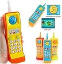 FRATELLI Mobile Phone Toy Intelligent Learning Machine Study Learn Words Sing Song Plastic Hobby Intelligence Gifts Educational for Kids,Multi color(Pack of 1)