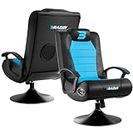 BraZen Gaming Chair for Kids - Kids Gaming with Speakers - Bluetooth Chair Gaming Small Gaming Chair for Kids and Small Adults Ergonomic Rocker Gaming Chair British - Stag (Blue)