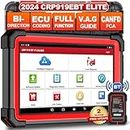 LAUNCH X431 CRP919EBT Elite OBD2 Scanner, 2024 Wireless Bidirectional Scan Tool, CANFD&DOIP, ECU Coding, 35+ Reset, Full Function Full System Scanner, FCA AutoAuth, V.A.G Guide, IMMO,2Yrs Free Update
