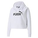 PUMA Essentials Cropped Logo Fleece Hoodie Puma White LG