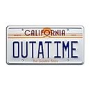 Back to The Future | Delorean | Outatime | Metal Stamped Vanity Prop License Plate