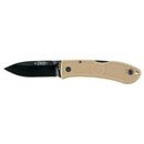 KA-BAR Knives Bob Dozier Hunter Folding Knife 3in Black Blade Coyote Brown Handle KB4062CB