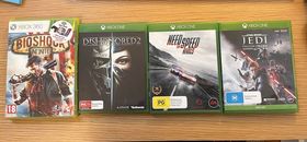 Xbox One Spiele leicht gebraucht - Dishonored 2, Need for Speed Rivals, Jedi