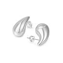 MOROTOLE Tear Drop Pendientes Dupes para Mujer Plata de Ley Ligero Pendientes Gota de Agua de Plata Hipoalergénico Chunky Silver Hoops Earrings