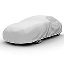 Budge Lite Car Cover Dirtproof, Scratch Resistant, Breathable, Dustproof, Car Cover Fits Sedans up to 200", Gray