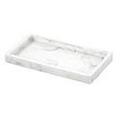 Emibele 8" Bathroom Vanity Tray, Small Rectangular Resin Countertop Tray Kitchen Sink Tray Dresser Tray Jewelry Holder Dish, White Marble
