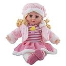 DIGIDEAL Musical Rhyming Baby Doll, Big Stroller Dolls, Laughing and Singing Soft Push Stuffed Talking Doll Baby Girl Toy for Kids(Multi Color)