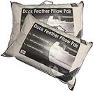 S ONE DISCOUNTS LIMITED Luxury 100% Duck Feather Pillows Comfortable Extra Filling Hotel Quality UK (1)