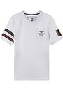 Aeronautica Militare T-Shirt Uomo TS2230 Tshirt Bianco Pilota Frecce Tricolori (IT, Testo, L, Regular, Regular, Bianco)