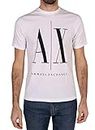 Crewneck t-Shirt That Includes Large Armani Exchange Logo from The 90's., White W/Black Print, X-Large