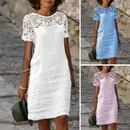 Summer vestidos de fiesta elegantes para mujer Cotton Linen dresses for women 2023 vestidos para