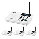 Wuloo Intercoms Wireless for Home 1 Mile Range 22 Channel 100 Digital Code Display Screen, Wireless Intercom System for Home House Business Office, Room to Room Intercom Communication(4Stations White)