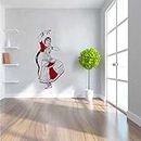 rawpockets Classical Dance PVC Vinyl Matte Finish Wall Sticker (Wall Coverage Area - Height 110cm X Width 55cm)