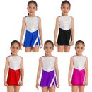 Kid Girls Cheer Leader Dance Dress Costumes Uniform Children Sports Dress Shorts