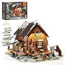 FUNWHOLE Retro Hunting Cabin Lighting Building Bricks Set- LED Construction Building Model Set 2036 Pcs for Adults and Teen