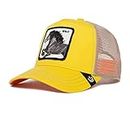 Goorin Bros. The Farm Adjustable Snapback Mesh Trucker Hat, Yellow (The Wild Stallion), One Size