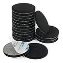 Furniture Pads Floor Protector,18 PCS 50mm Felt Chair Feet Pads 5mm Thick Sliders to Protect Your Wood Floors(Black)