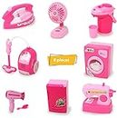 Zest 4 Toyz Battery Operated Household Home Appliances Play Set Toys for Kids Girls with Realistic Sound Plastic Multicolor - (Pack of 8)