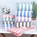 Outlay Home Anti-Bacterial Microfiber 450 GSM High Absorbent & Quick Dry Hand Towel - 40 x 60 cm, Multicolor - 4 Pieces