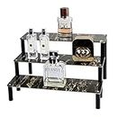 Upper Midland Products Cologne and Perfume Organizer Tray - Marble Design Cologne Holder and Cologne Display For Dresser- Perfume Rack Stand For Vanity - Organizador De Perfumes Para Tocado